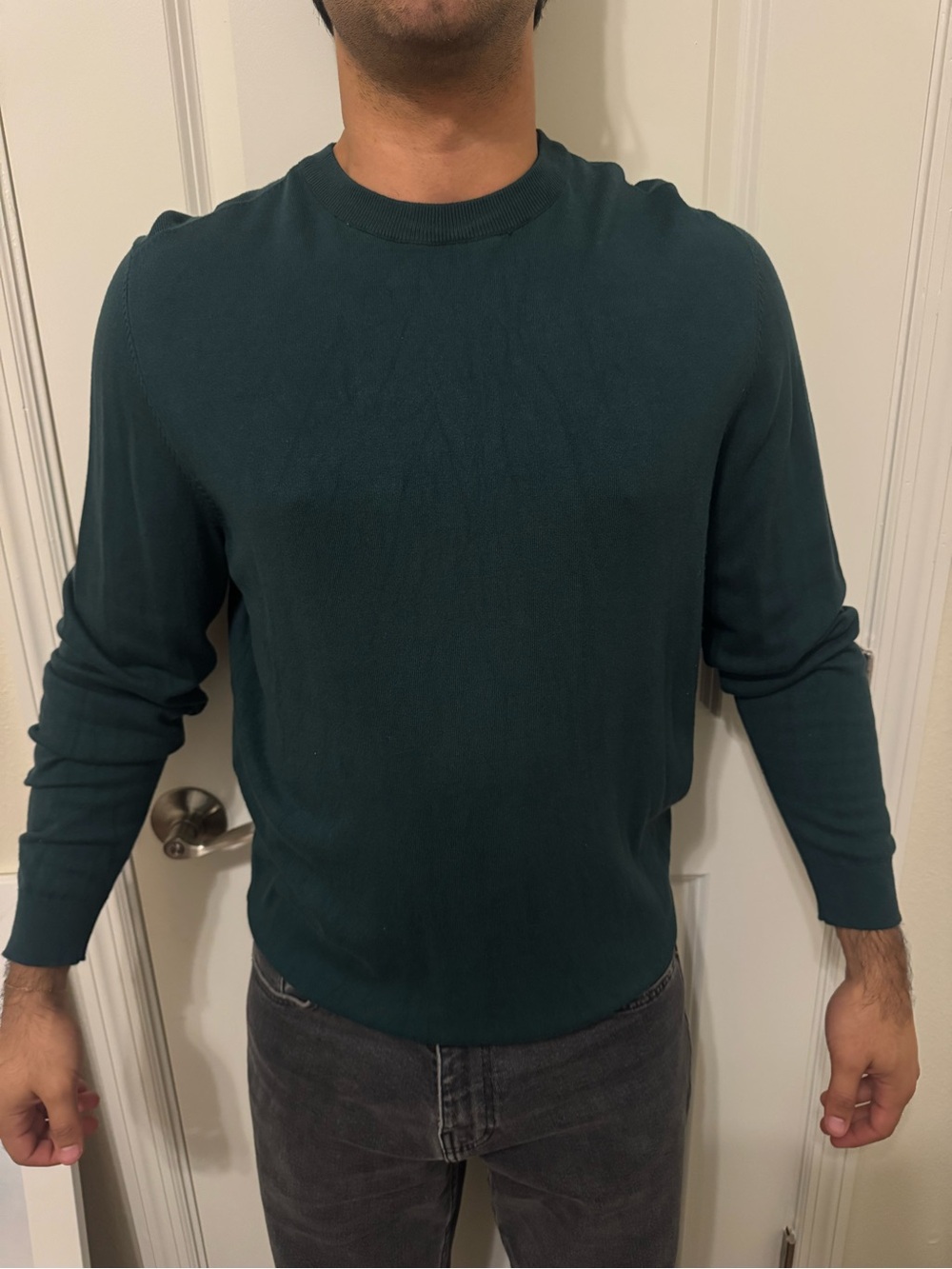 Zara Men's Crewneck Sweater - Deep Teal
